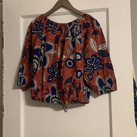 ✨ Anthropologie Sundry Floral Bubble Top Sz S - Picture 6 of 6